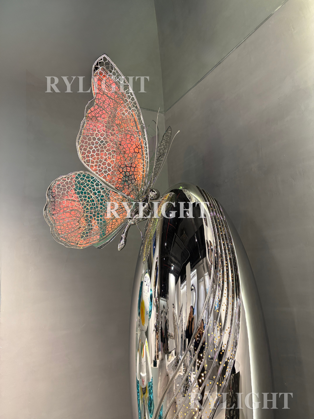 Chromatic Butterfly Stainless Steel Sculpture