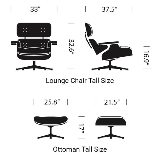 Rylight Modern Lounge Chair and Ottoman