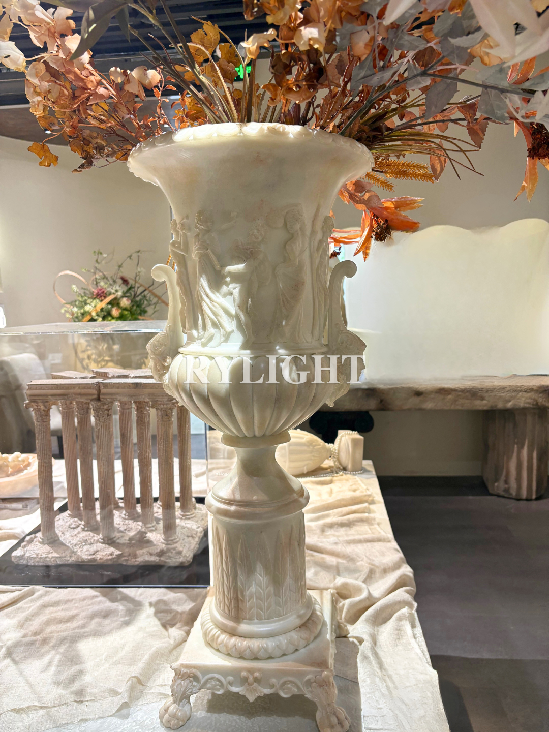 Classical Figural Relief Urn