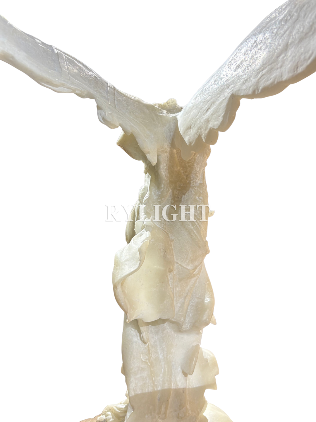 Classical Winged Angel Sculpture Headless Draped Goddess Décor