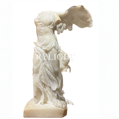 Classical Winged Angel Sculpture Headless Draped Goddess Décor