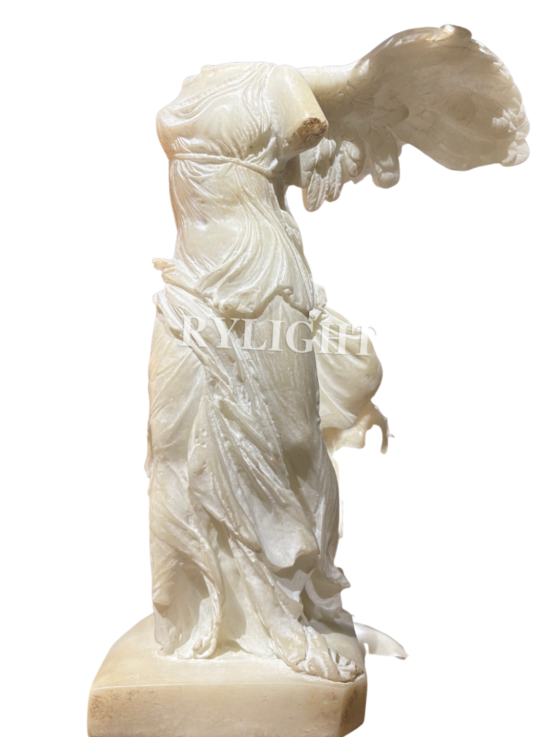 Classical Winged Angel Sculpture Headless Draped Goddess Décor