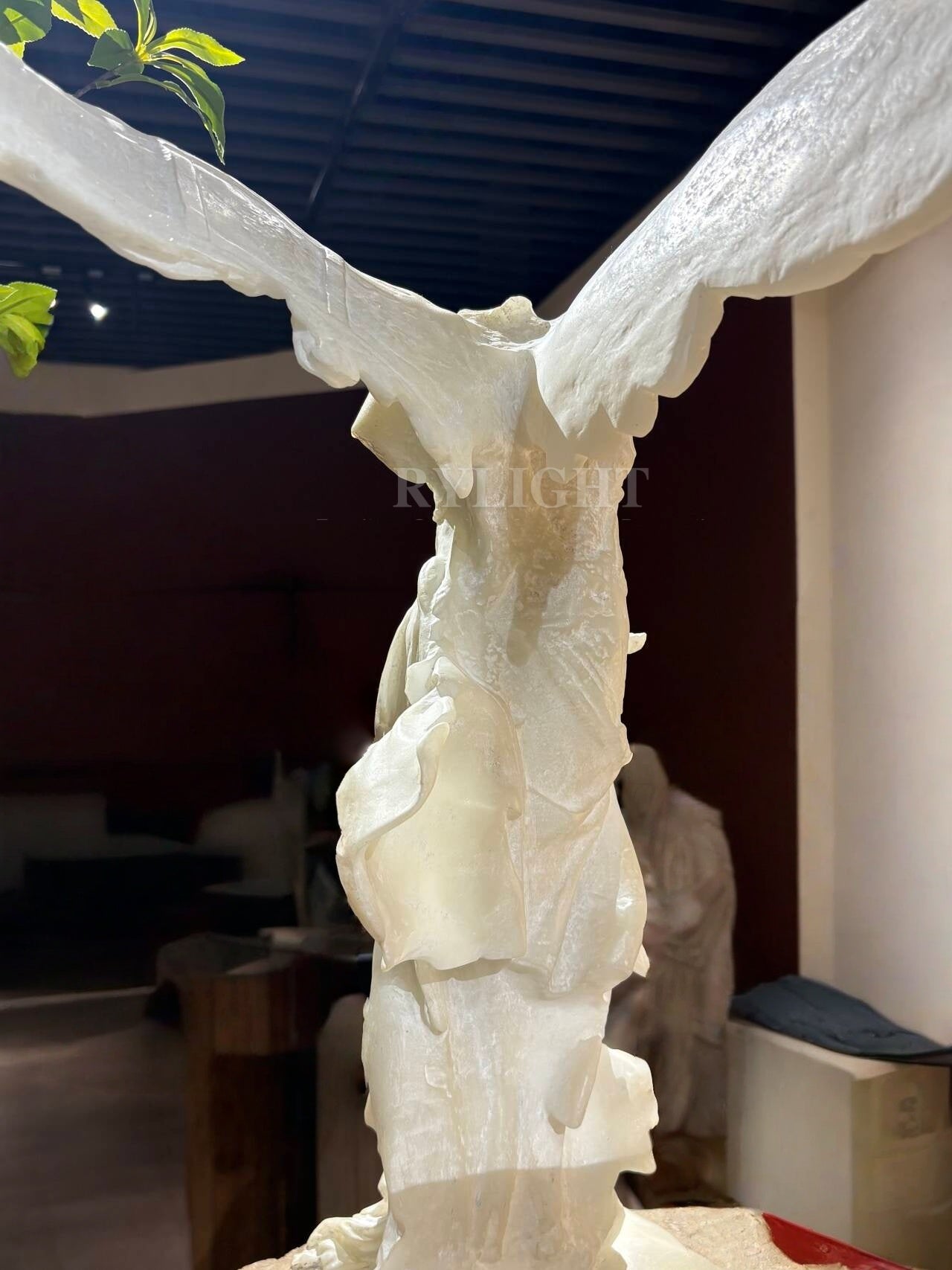 Winged Female Figure Resin Statue for Classical Interiors