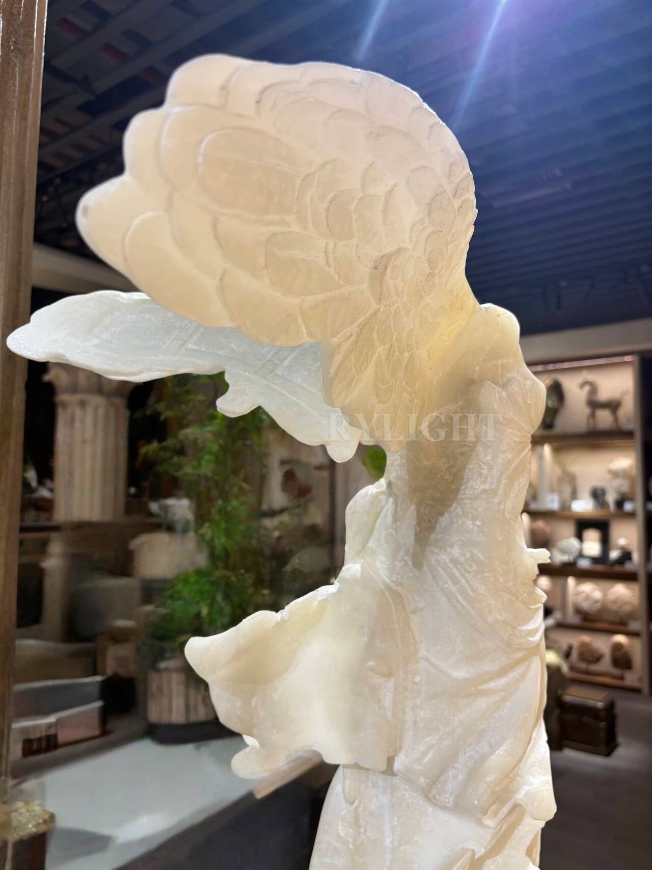 Winged Muse Angel Sculpture – Classical Draped Figure Décor