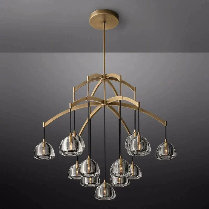 Modern Round Raindrop Glass Chandelier