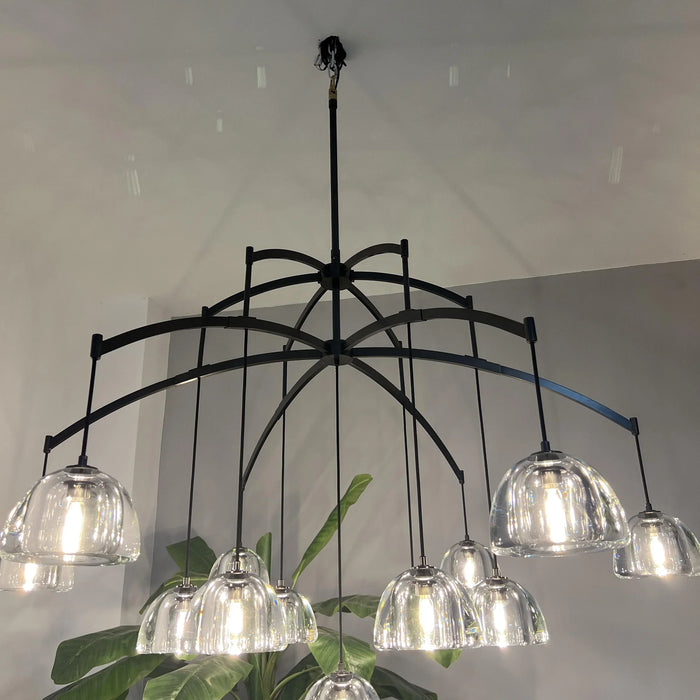 Modern Round Raindrop Glass Chandelier