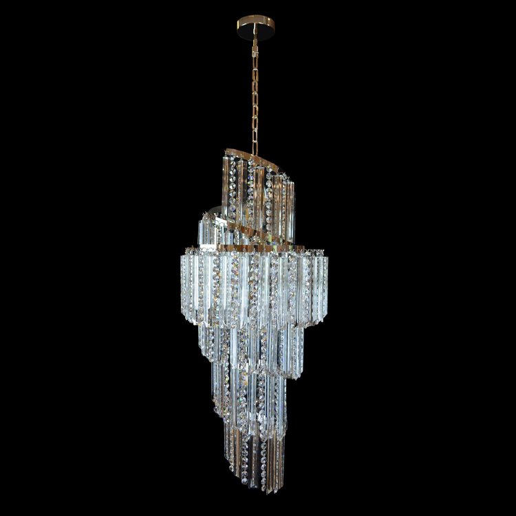 Rylight 6/12/18/20/21/27-licht extra lange kristallen kroonluchter