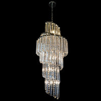 Rylight 6/12/18/20/21/27-licht extra lange kristallen kroonluchter