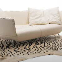 Rylight irregular Sofa in Espresso/Black/Leather Upholstery