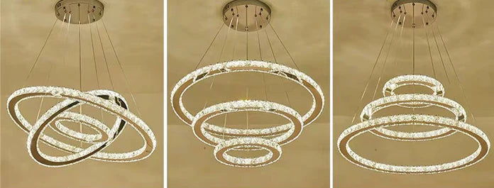 Rylight 2/3/4/5/6/7-Rings Crystal Chandelier