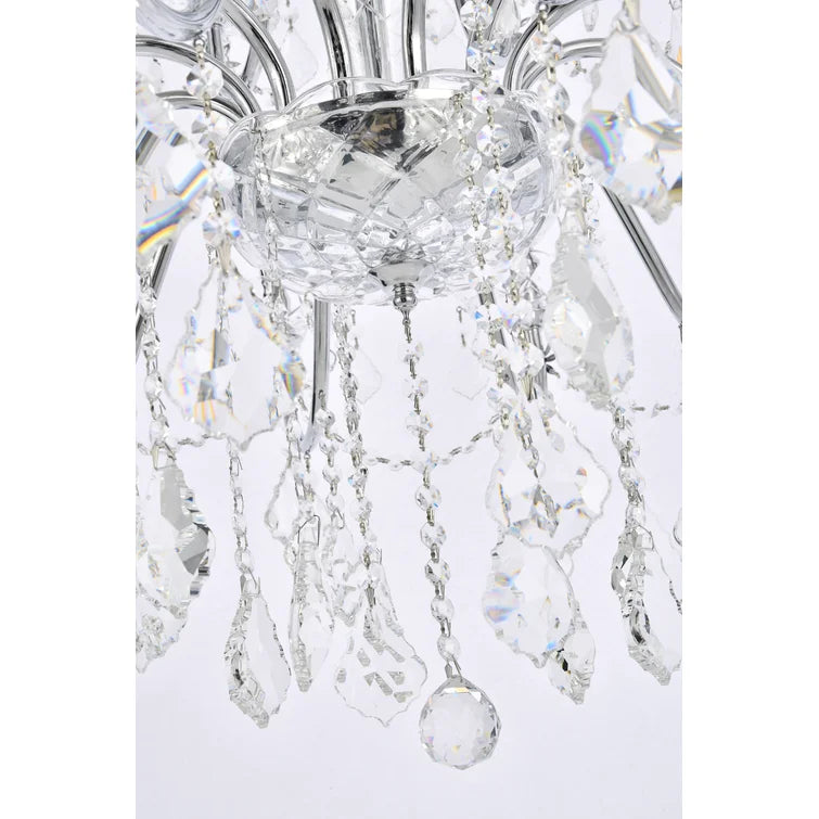 ثريا شموع كريستالية فاخرة من Rylight ذات 3 طبقات و24 مصباحًا