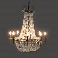 Rylight Classic Style/Vintage Crystal Chandelier Candle Light with Brass Finish