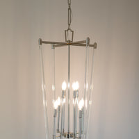 Rylight 5/8-lichts 23"/21" brede glazen staaf hanglamp