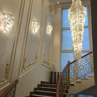Rylight 6/12/18/20/21/27-licht extra lange kristallen kroonluchter