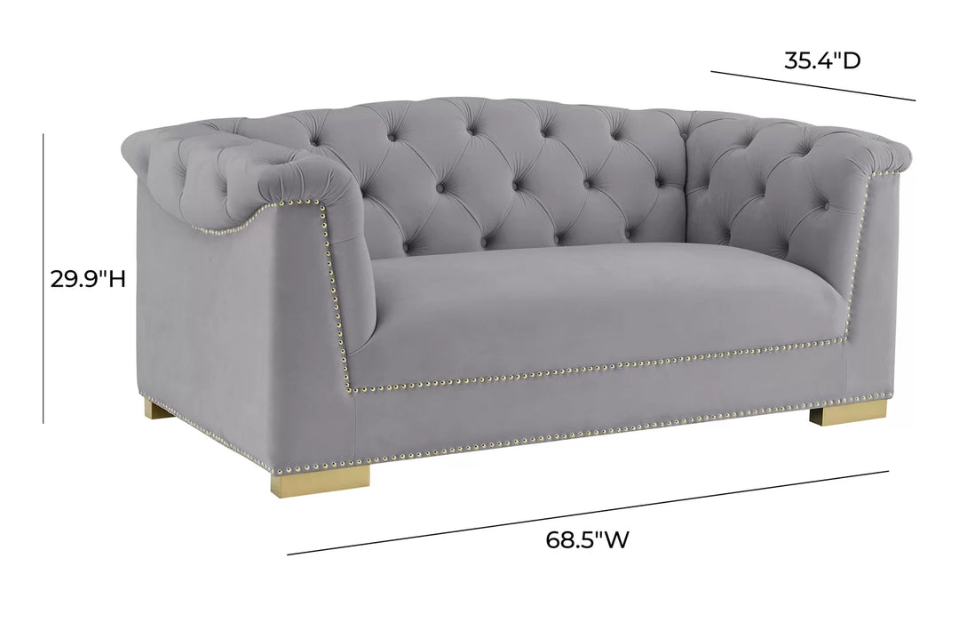 Rylight Cream Velvet Sofa