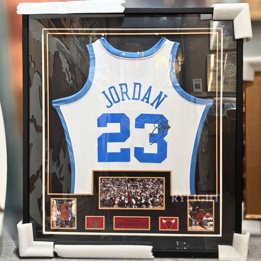Framed Autographed Basketball Jersey