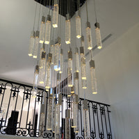 ثريا Rylight 3/7/13/25/41-Light Glacier Bubble Crystsal باللون الذهبي/الكروم/الأسود