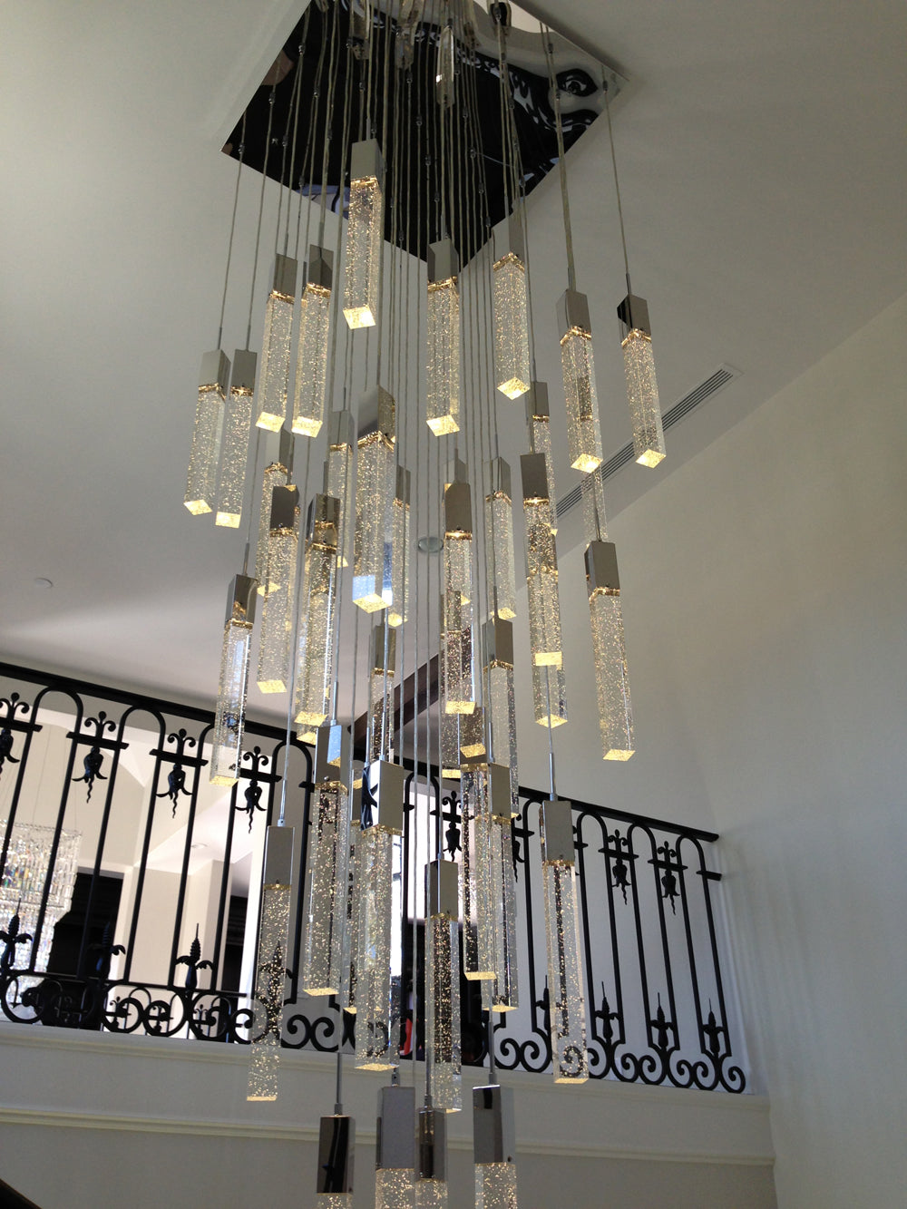 ثريا Rylight 3/7/13/25/41-Light Glacier Bubble Crystsal باللون الذهبي/الكروم/الأسود