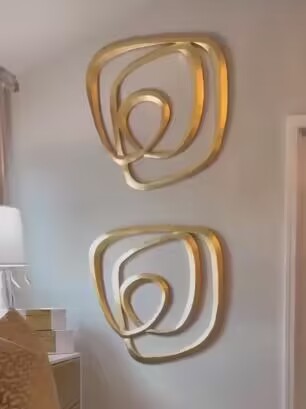 Irregular Golden Abstract Wall Decor