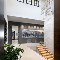 Rylight Gem handgeblazen glazen vierkante hangende kroonluchter