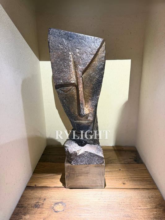 Geometric Visage Sculpture