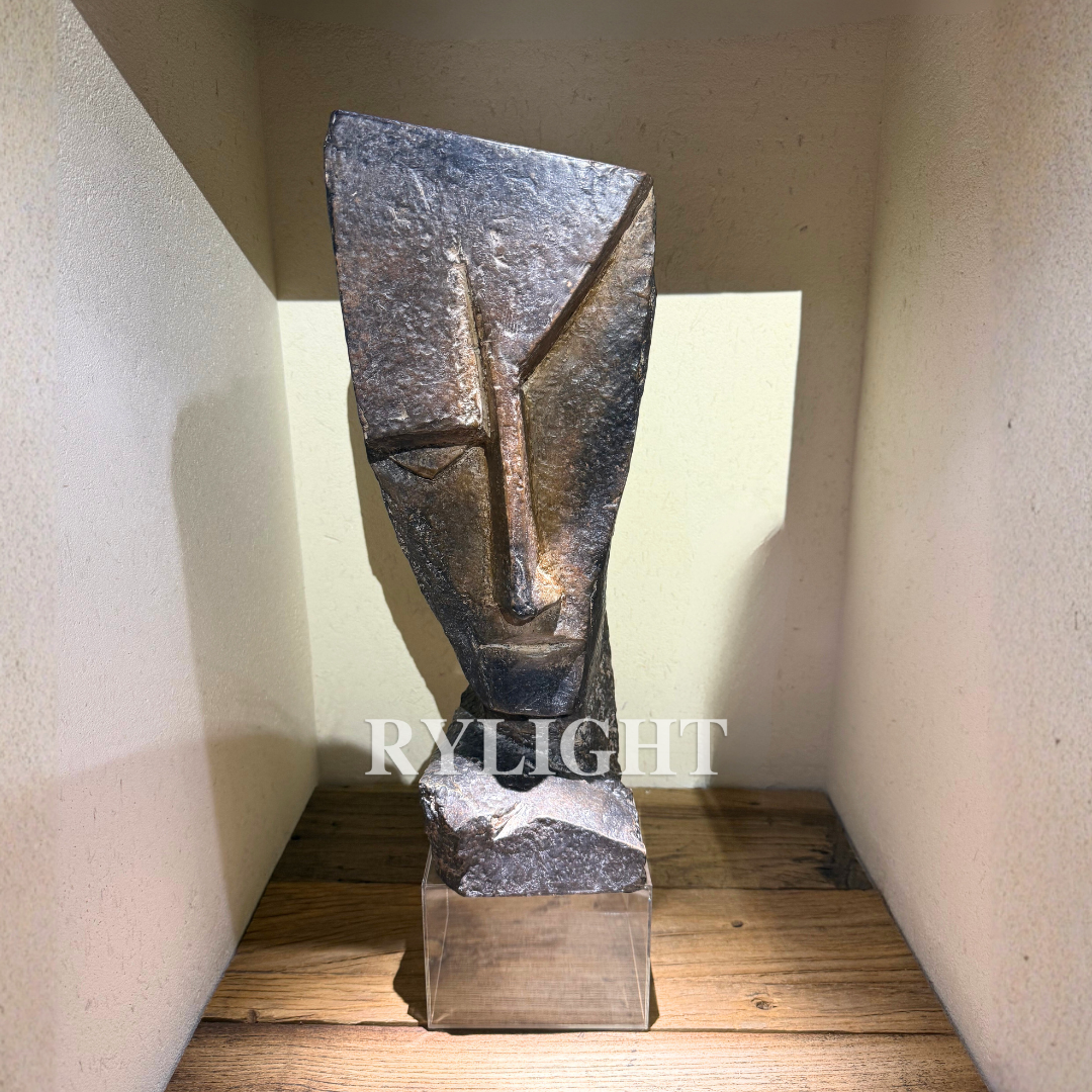 Geometric Visage Sculpture