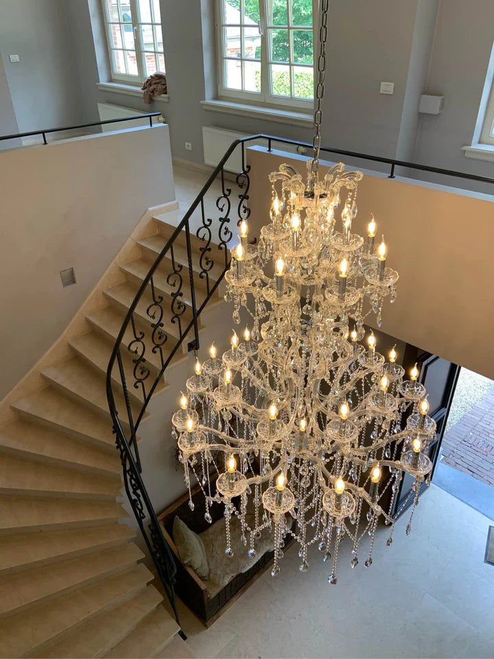 Rylight 37-Light Classic Candle Light Crystal Chandelier