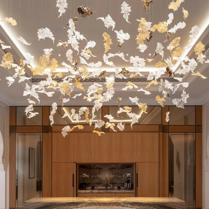 Rylight 24/30/36/40/46-Light Maple Leaf Shaped Chandelier