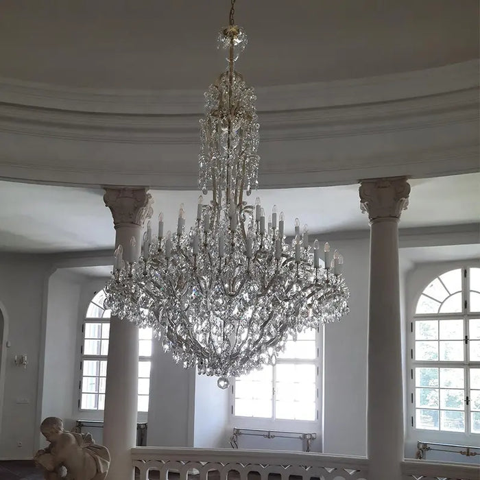 Rylight 48-Light Empire Candle Crystal Chandelier