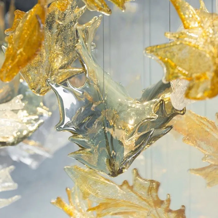 Rylight 24/30/36/40/46-Light Maple Leaf Shaped Chandelier