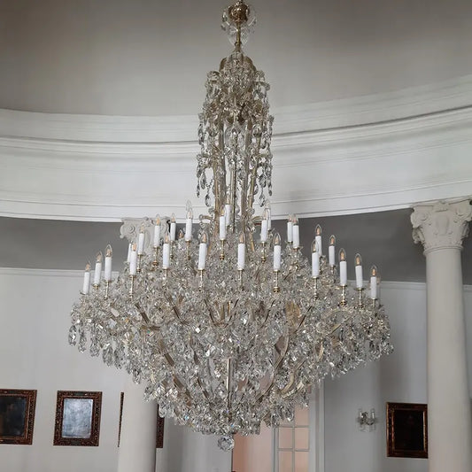 Rylight 48-lichts Empire Candle-kristallen kroonluchter
