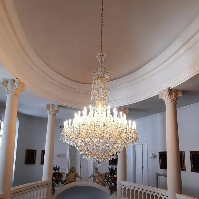 Rylight 48-Light Empire Candle Crystal Chandelier