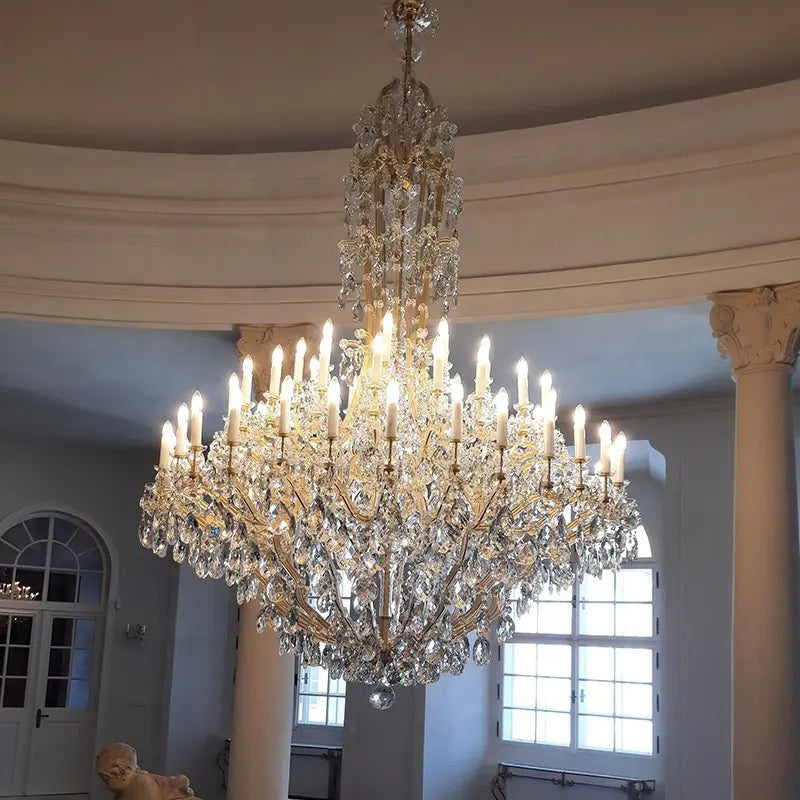 Rylight 48-lichts Empire Candle-kristallen kroonluchter