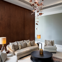 Rylight Square Glass Spiral Long Pendant Chandelier