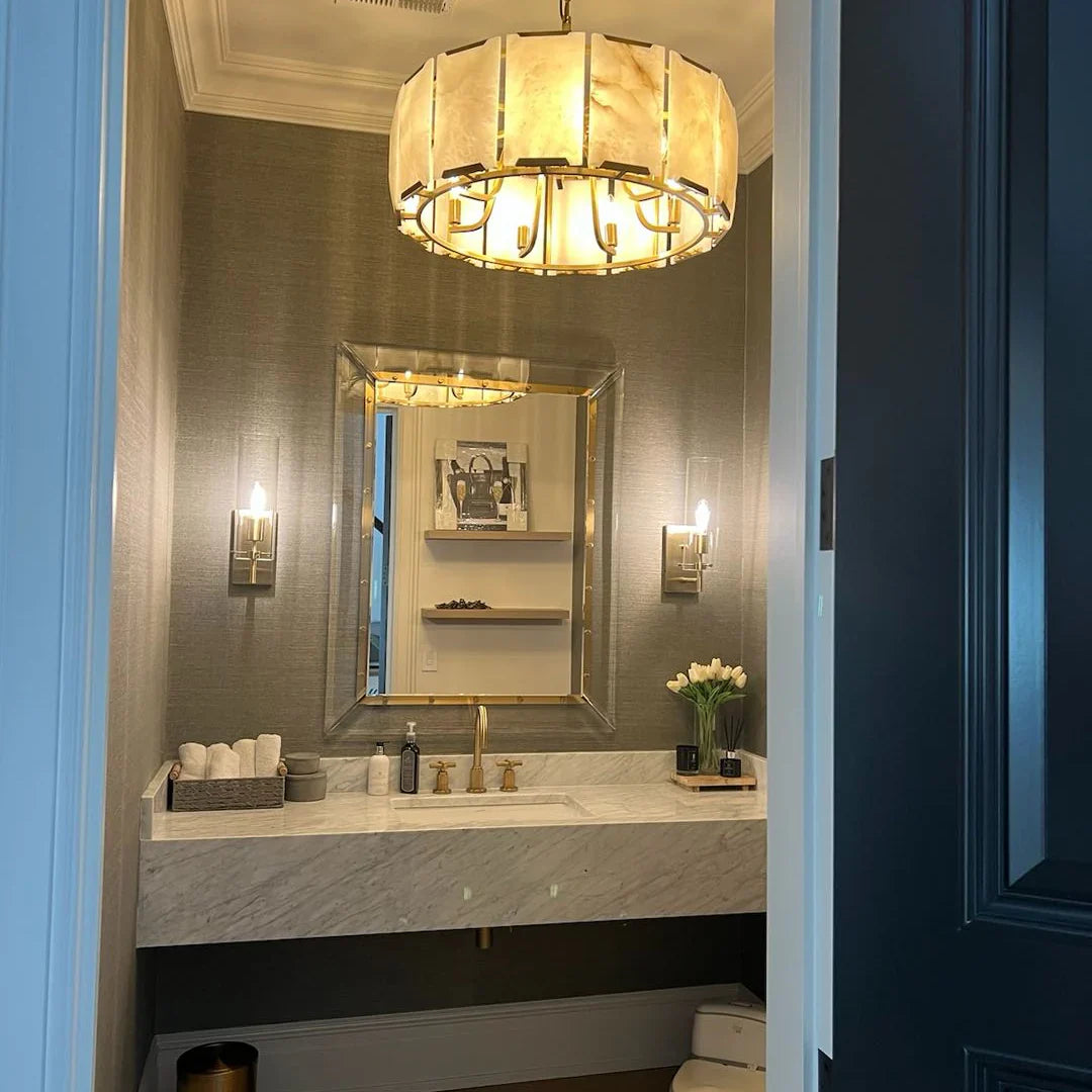 Modern Round Marble Chandelier for Living Room/Bedroom