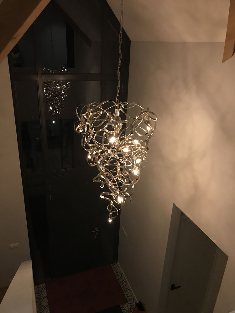 Rylight 12/14/16-Light Artcraft Spiral Ribbon Pendant