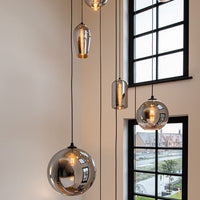 Rylight 6/8/10/12/14-Light Smoky Gray Glass Pendant