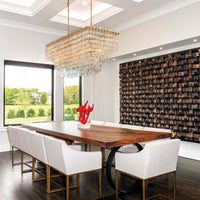 Rylight meerlagige rechthoekige K9 kristallen kroonluchter