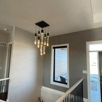 مصباح السقف المستدير/المستطيل الحديث والفاخر من Rylight باللون الأسود