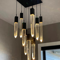 مصباح السقف المستدير/المستطيل الحديث والفاخر من Rylight باللون الأسود