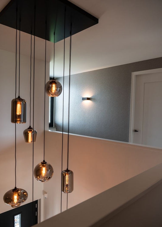 رايلايت 6/8/10/12/14-قلادة زجاجية باللون الرمادي الدخاني الفاتح