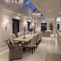 Rylight 12/18/24-Light Candle Crystal Chandelier With Lampshade