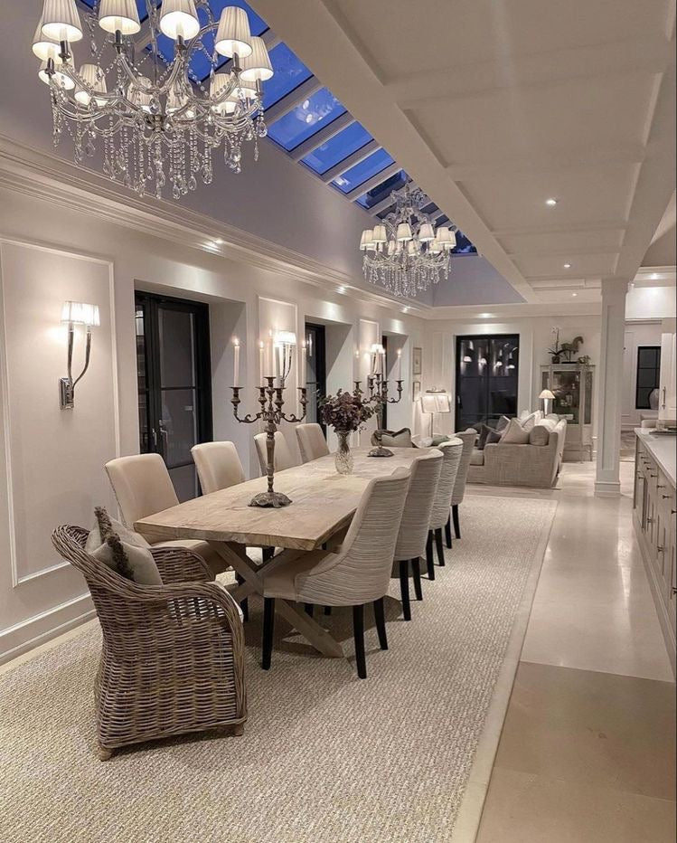 Rylight 12/18/24-Light Candle Crystal Chandelier With Lampshade
