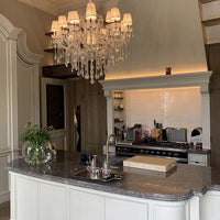 Rylight 12/18/24-Light Candle Crystal Chandelier With Lampshade