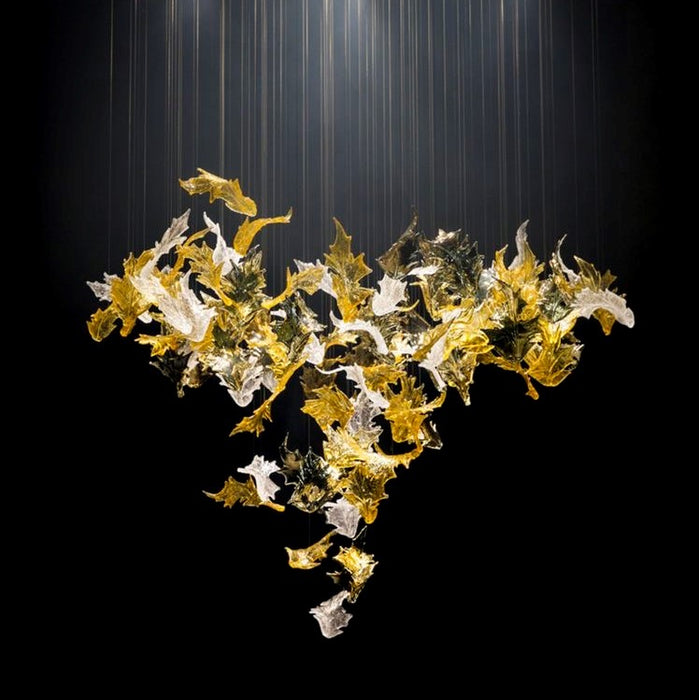 Rylight 24/30/36/40/46-Light Maple Leaf Shaped Chandelier