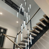 Rylight 10/15/17/Custom-Light zwarte kristallen staven kroonluchter