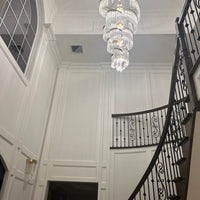 Rylight meerlaagse luxe spiraalvormige kristallen kroonluchter moderne designercreatie