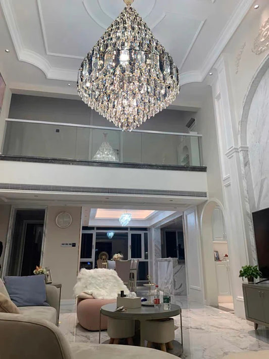 رايلايت سموكي رمادي وواضح هونيكومب كريستال الثريا