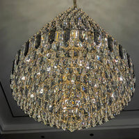 Rylight Smoky Gray&Clear Honycomb Crytsal Chandelier