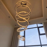 ثريا كريستال Rylight 5/6-Ring باللون الذهبي/الكروم